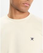 Sweat col rond écru