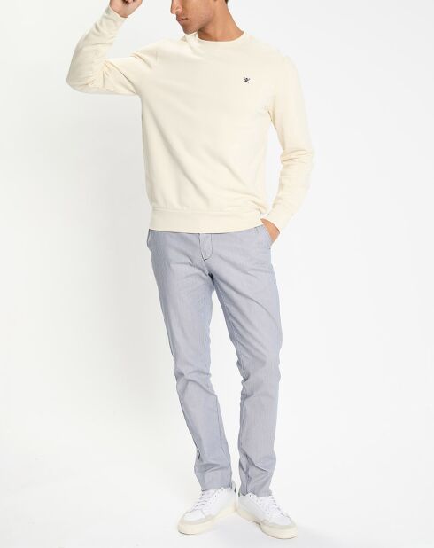 Sweat col rond écru
