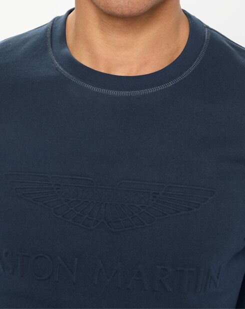 Sweat col rond Aston Martin Racing bleu marine