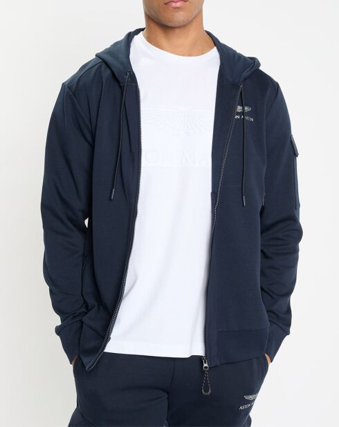 Sweat zippé Aston Martin Racing bleu marine