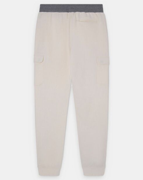 Jogging cargo Slim Fit écru