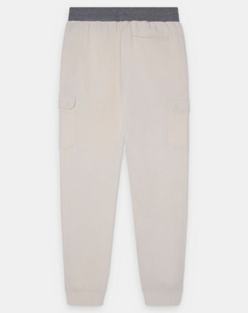 Jogging cargo Slim Fit écru