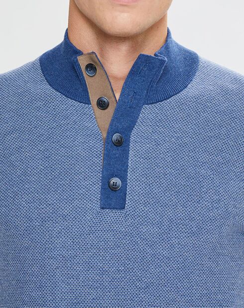Pull col montant Armur bleu moyen