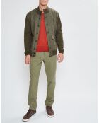 Blouson en Tweed à carreaux kaki