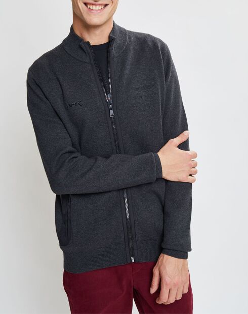 Gilet blouson en Laine mélangée Aston Martin Racing gris