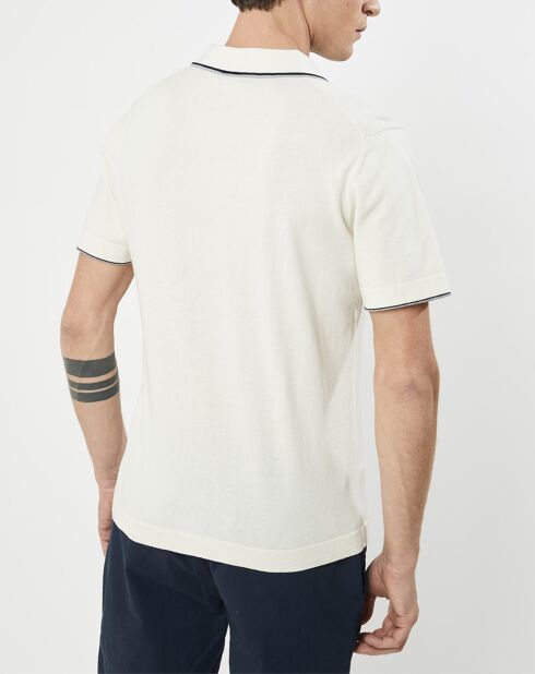 Polo en maille Coton & Soie beige