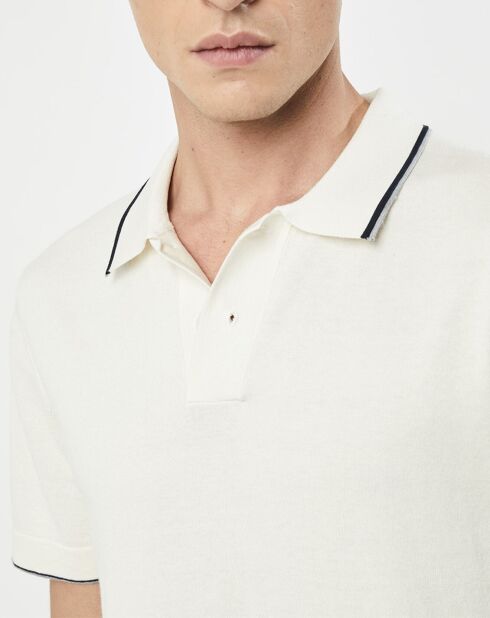 Polo en maille Coton & Soie beige