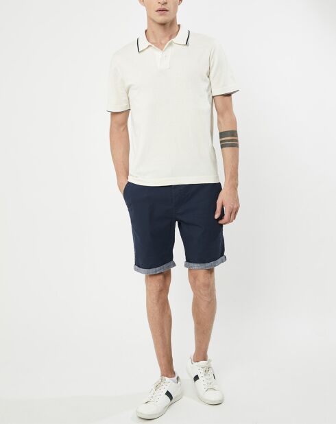 Polo en maille Coton & Soie beige