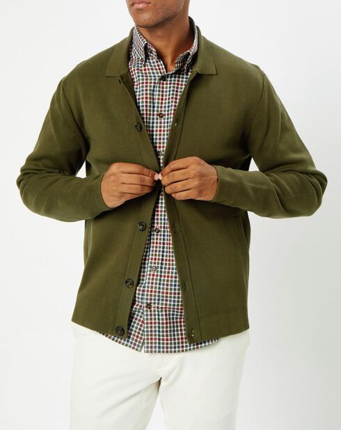 Cardigan en Maille kaki