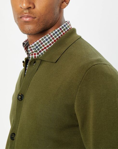 Cardigan en Maille kaki