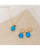 Collier Oya en Laiton doré & Turquoise