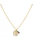 Collier Flora en Laiton doré