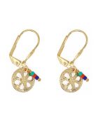 Boucles d'Oreilles Flora en Laiton doré