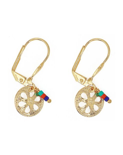 Boucles d'Oreilles Flora en Laiton doré