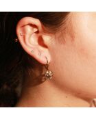 Boucles d'Oreilles Flora en Laiton doré