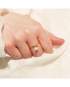 Bague Dona en Laiton doré & Perle