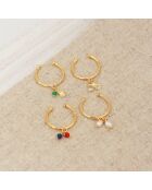 Bague Dona en Laiton doré & Agate Verte