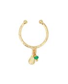 Bague Dona en Laiton doré & Agate Verte