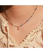 Collier Miyuki Summer Ancre en Laiton doré