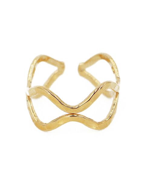 Anillo Solène de latón dorado