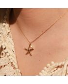 Collier Starfish en Laiton doré & Perle