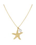 Collier Starfish en Laiton doré & Perle