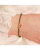 Bracelet Double Heart en Laiton doré