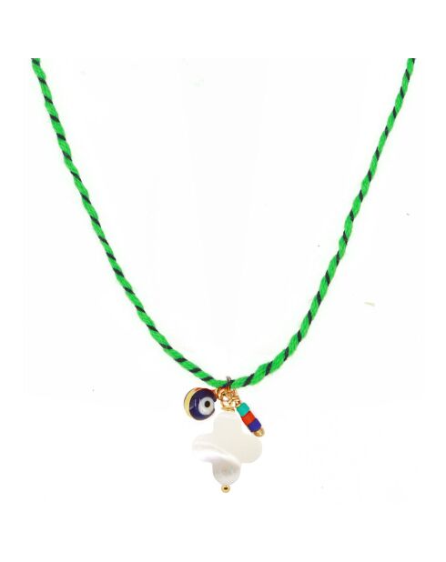 Collier Summer Grigri en Laiton doré