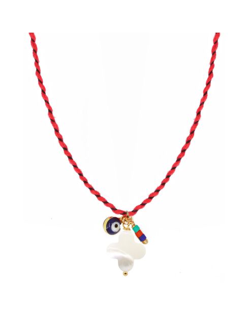Collier Summer Grigri en Laiton doré