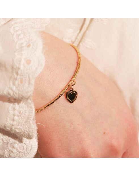 Hartvormige armband van verguld messing