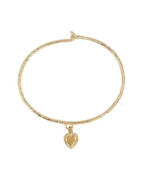 Hartvormige armband van verguld messing