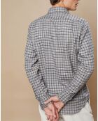 Chemise en Flanelle de Coton Regular Paul à carreaux  flanelle/gris/naturel