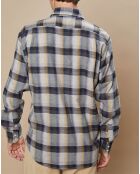 Chemise Regular en Flanelle de Coton Paul à carreaux naturel/army/doré