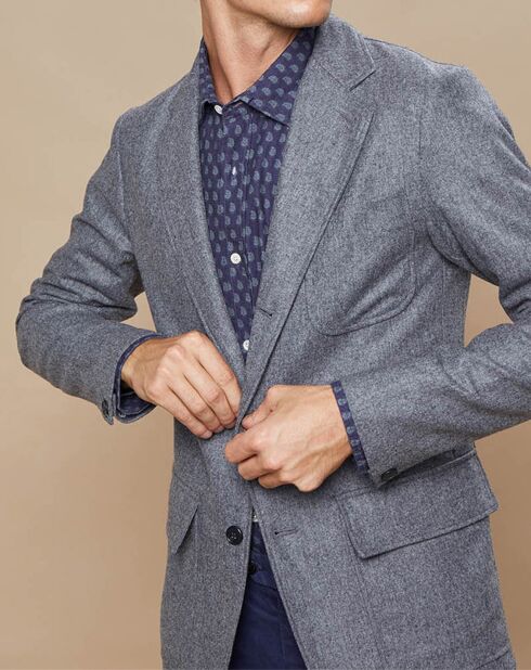 Veste 100% Laine Jess grise
