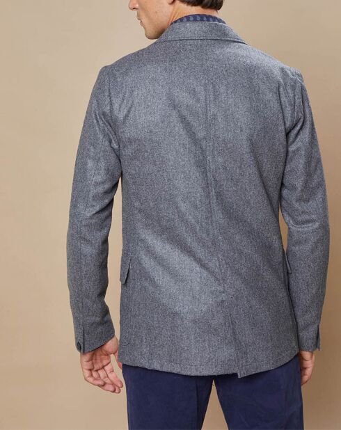 Veste 100% Laine Jess grise