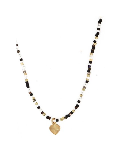 Collier Miyuki Mini Coeur en Laiton doré