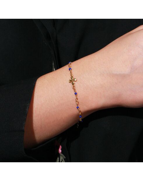 Bracelet Jaïpur Flower en Laiton doré