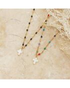 Collier Cross en Laiton doré