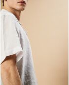 Chemise Regular 100% Lin Palm tie and dye craie/celadon/oyster