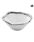 3 Bols en Porcelaine à encas   blancs - D.14 cm