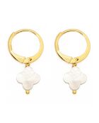 Boucles d'Oreilles Fleurs en Laiton doré