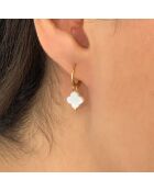 Boucles d'Oreilles Fleurs en Laiton doré