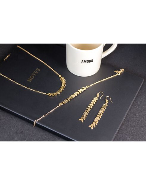 Collier New Pia en Laiton doré