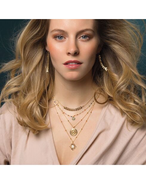 Collier New Pia en Laiton doré