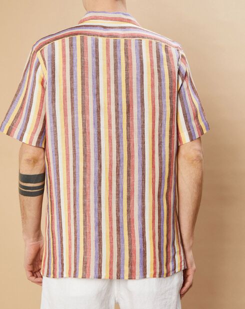 Chemise 100% Lin slim Slam baby rose