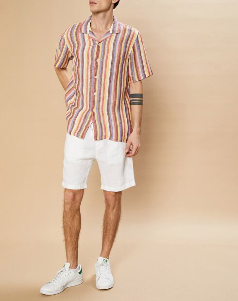 Chemise 100% Lin slim Slam baby rose