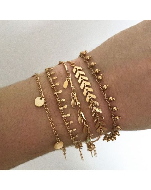 Bracelet New Pia en Laiton doré