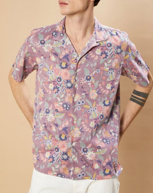 Chemise Slim Slam reverse floral