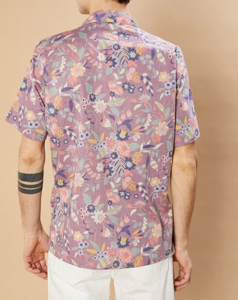 Slam-Hemd mit umgekehrtem Blumenmuster