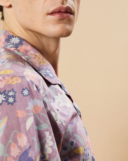 Chemise Slim Slam reverse floral